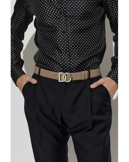 Dolce & Gabbana Natural Belt With Logo for men