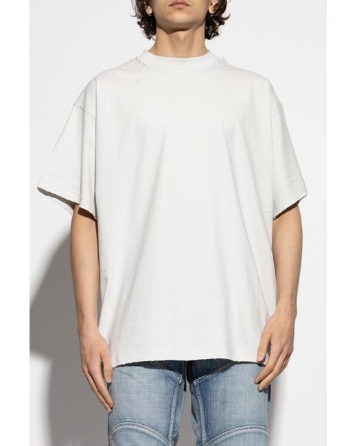 Balenciaga White T-Shirt With 'Vintage' Effect for men