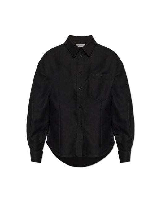 Balenciaga Black Asymmetrical Cut Shirt