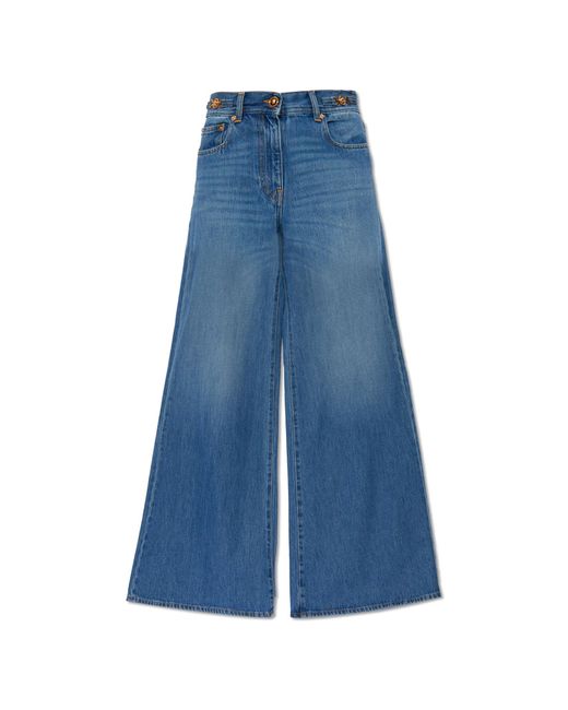 Versace Blue Jeans With Logo