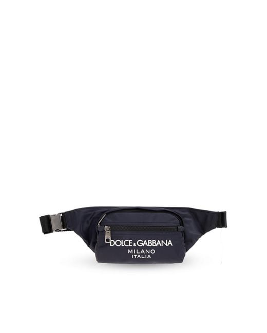 Dolce & Gabbana White Belt Bag With Logo for men