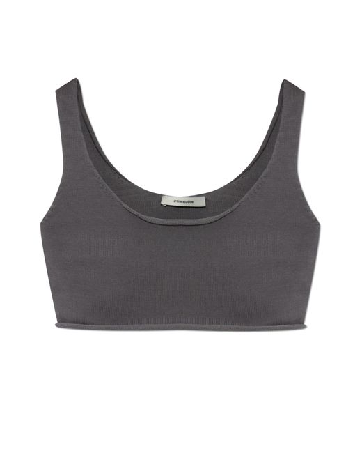 Entire studios Gray Strap Top