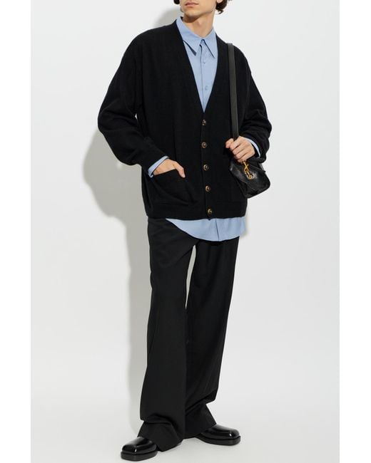 Balmain Black Cardigan With Pockets for men
