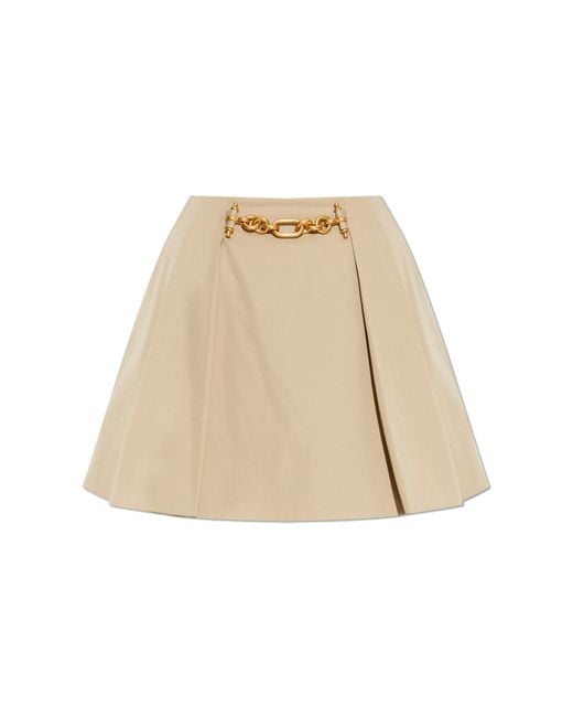 Balmain Natural Short Skirt With Darts