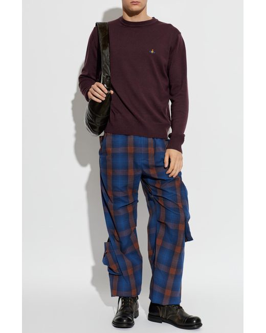 Vivienne Westwood Purple Wool Sweater 'Alex' for men