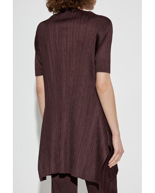 Pleats Please Issey Miyake Purple Pleated Top