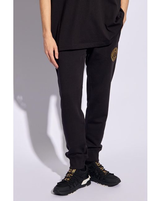 Versace Black Sweatpants With Logo for men