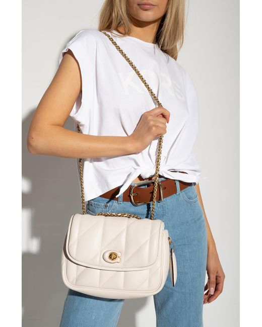 COACH Leather 'pillow Madison' Shoulder Bag in Cream (Natural) | Lyst