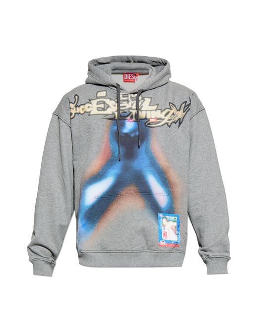 DIESEL Blue Hoodie -Boxt-Hood-V4' for men