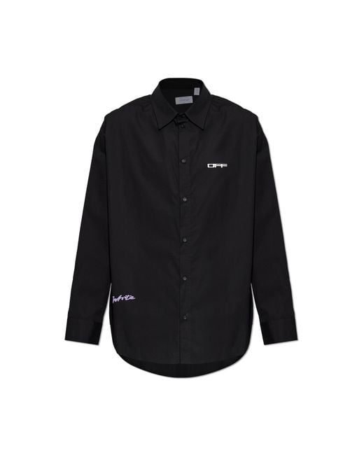 Off-White c/o Virgil Abloh Black Shirt With Logo for men