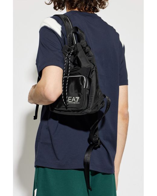 EA7 Blue Backpack With Logo