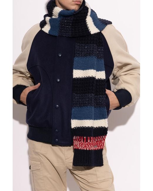 DSquared² Black Wool Scarf for men