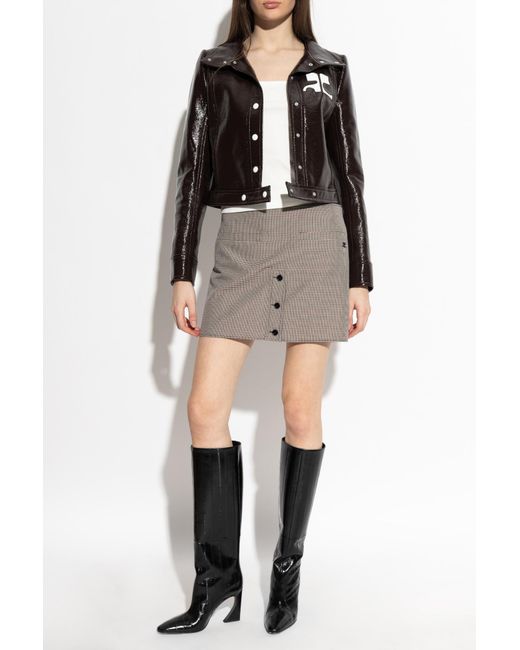 Courreges Black Jacket With Logo
