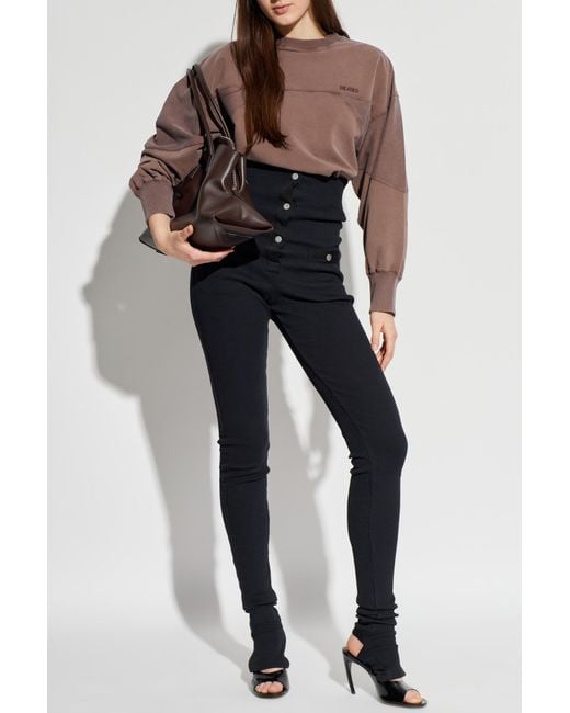 The Attico Brown Sweatshirt With Logo