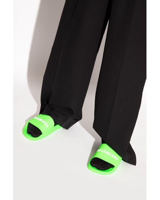 balenciaga neon green sandals