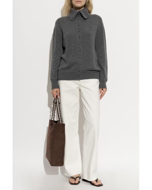 Lisa Yang Gray Cashmere Turtleneck 'Denie'