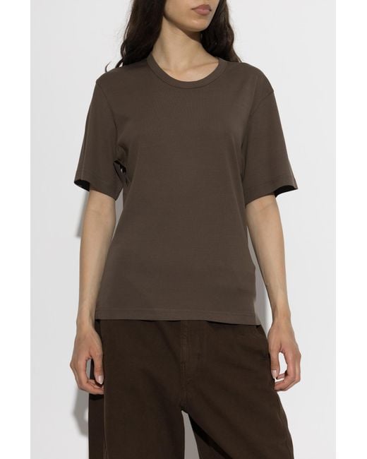 Lemaire Brown Crew Neck T-Shirt