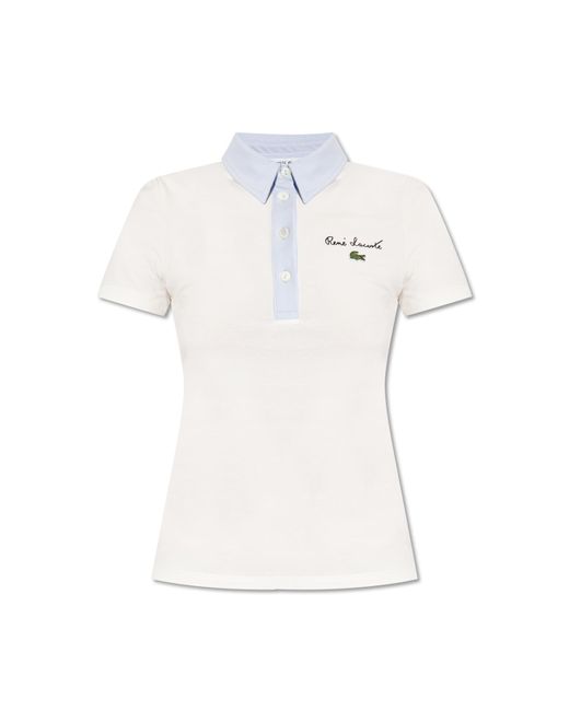 Lacoste White Polo Shirt With Logo