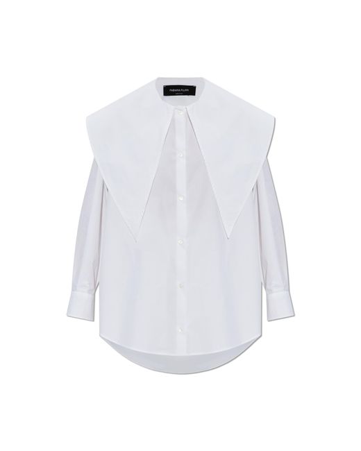 Fabiana Filippi White Shirt With Decorative Collar