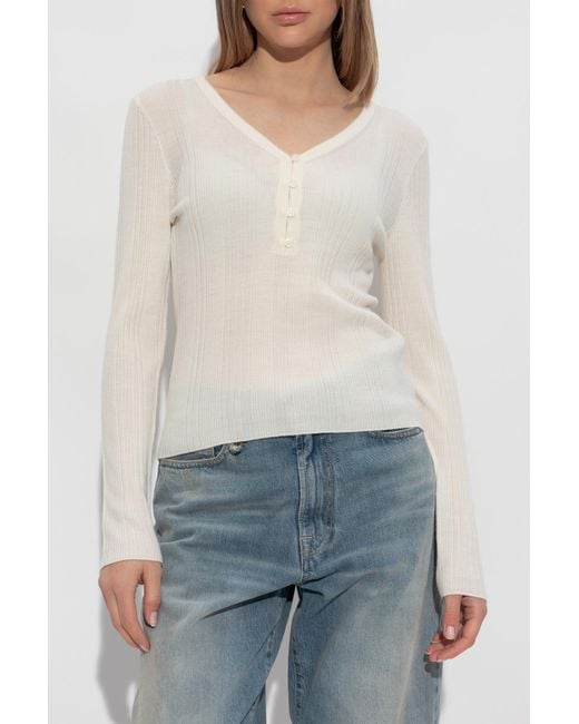 Samsøe & Samsøe White Sweater Salori