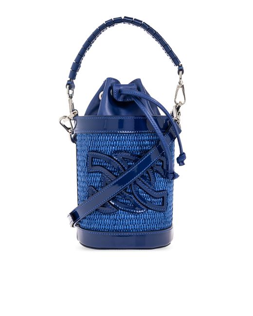 Casadei Blue 'beaurivage' Bucket Shoulder Bag,