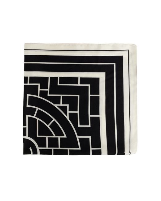 Anine Bing Black Silk Scarf "York"