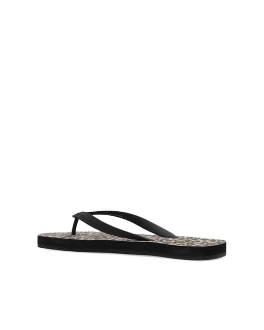 DSquared² Black Flip-Flops With Logo