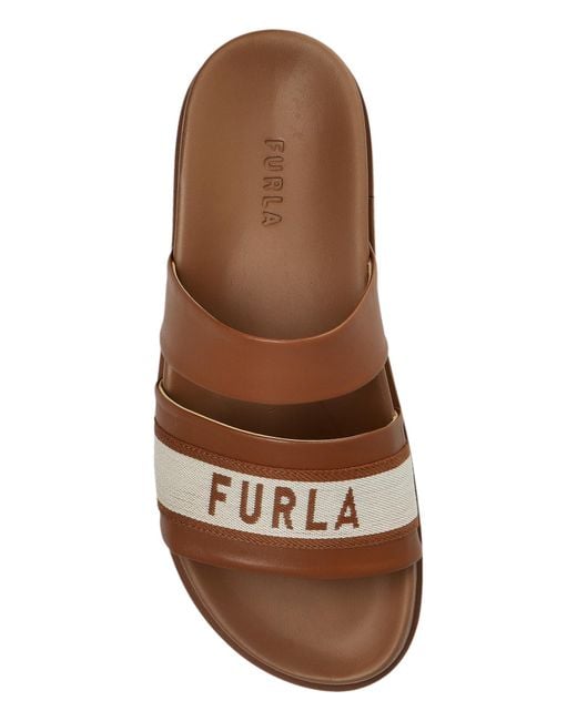 Furla Black “Tide” Slides