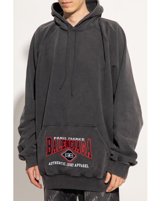 Balenciaga Oversize Hoodie in Grey for Men | Lyst UK