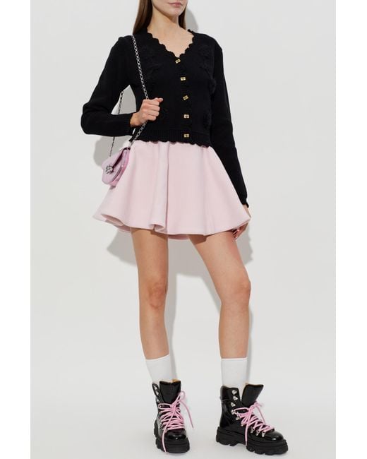 Ganni Pink Flared Skirt
