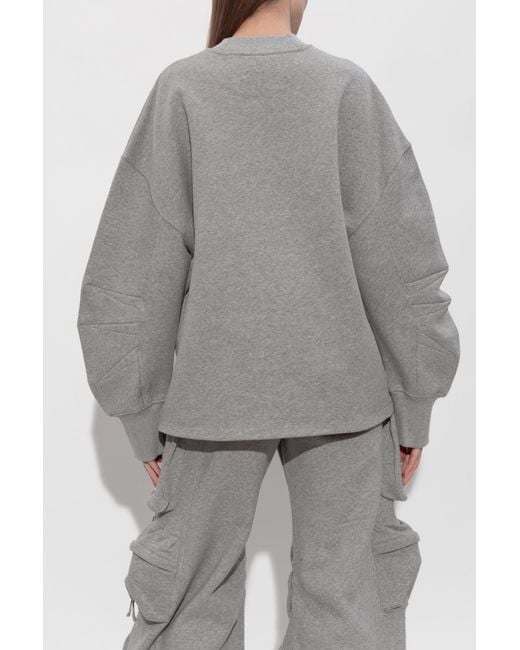 The Attico Gray Sweatshirt With Logo