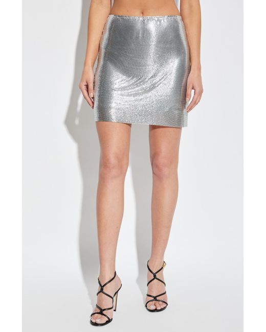 Versace Gray Sequin Skirt