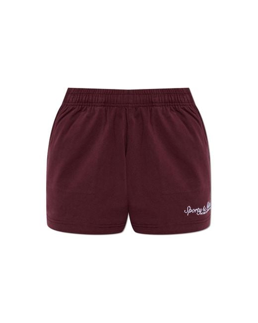Sporty & Rich Red Shorts From The "Beverly Hills Tennis" Collection