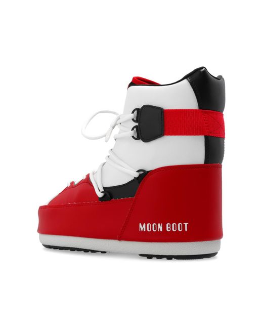 Moon Boot Red Snow Boots 'sneaker Mid', for men