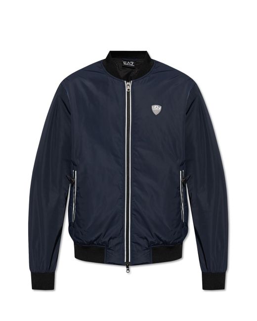 EA7 Bomber Jacket in Blue for Men Lyst UK