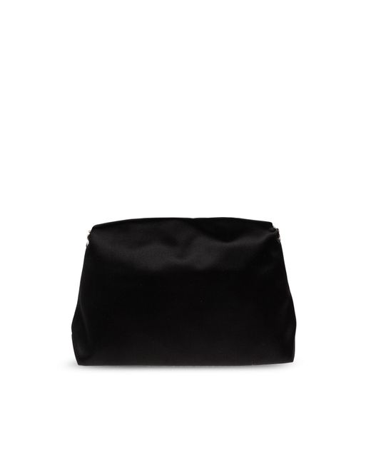 Roger Vivier Black Satin Clutch 'Efflorescence Mini'