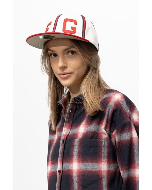 Supreme Gingham Camp Cap Red