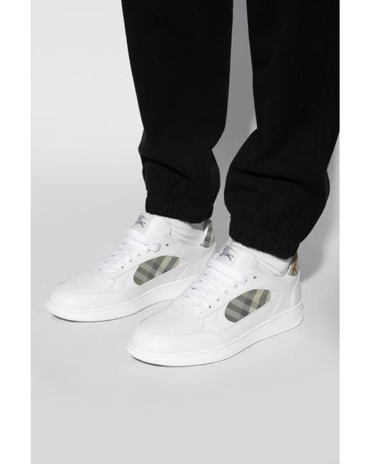 Burberry White Sports Shoes for men