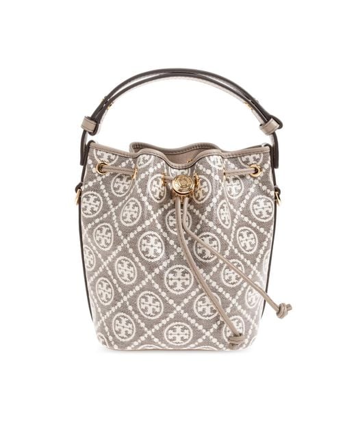 Tory Burch White 'Mini' Monogram Bag