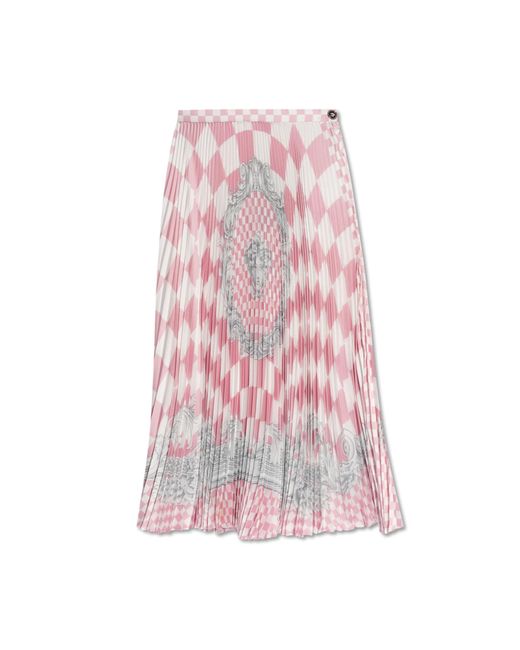 Versace Pink Pleated Skirt