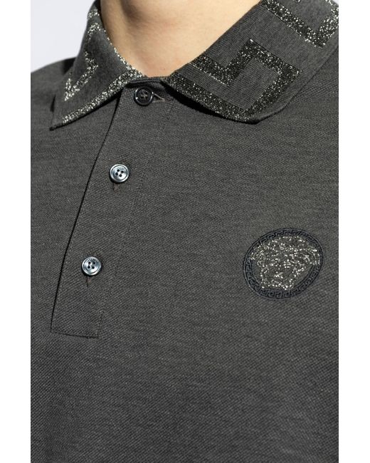 Versace Natural Polo With Logo for men