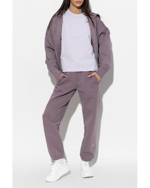 Adidas By Stella McCartney Purple Sweatshirt With Logo