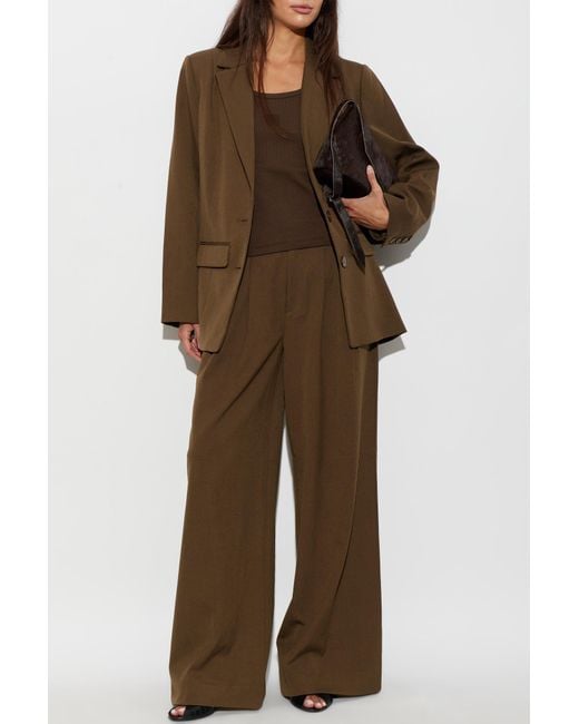 Gestuz Brown Pleated Trousers 'Gzstacy'