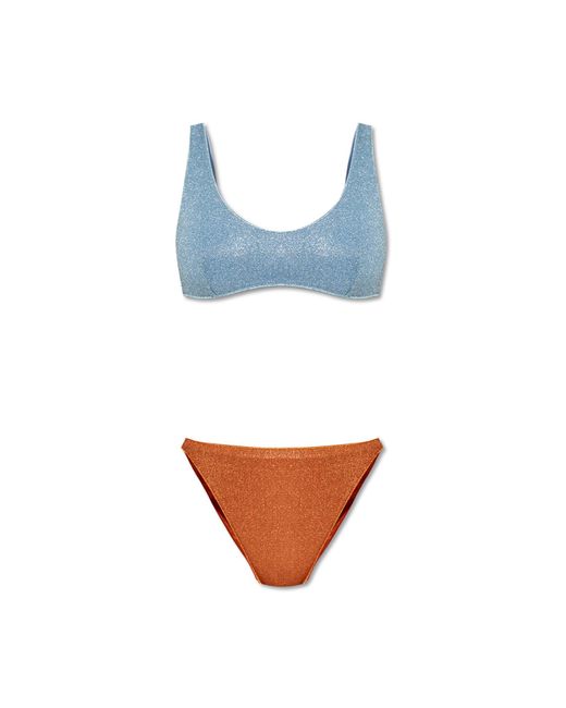 Oseree Blue Two-Piece Swimsuit
