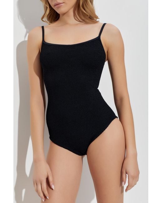 Hunza G Black One-Piece Swimsuit 'Coverage Pamela'