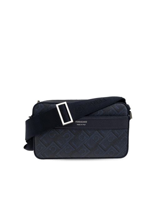 Ferragamo Blue Monogram Tote Bag for men