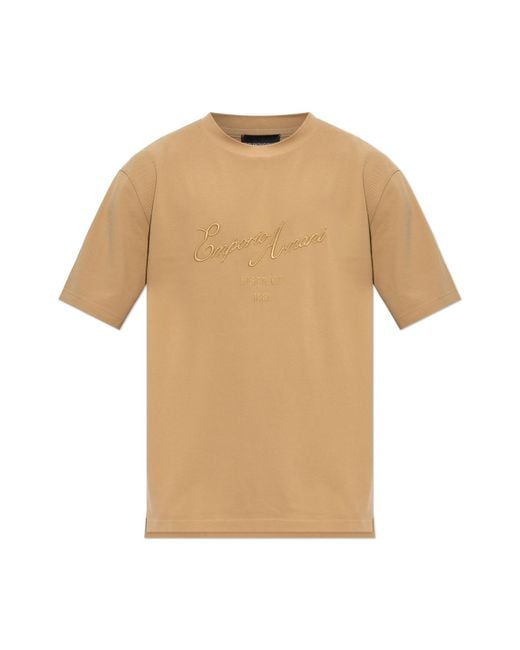 Emporio Armani White T-Shirt With Logo for men