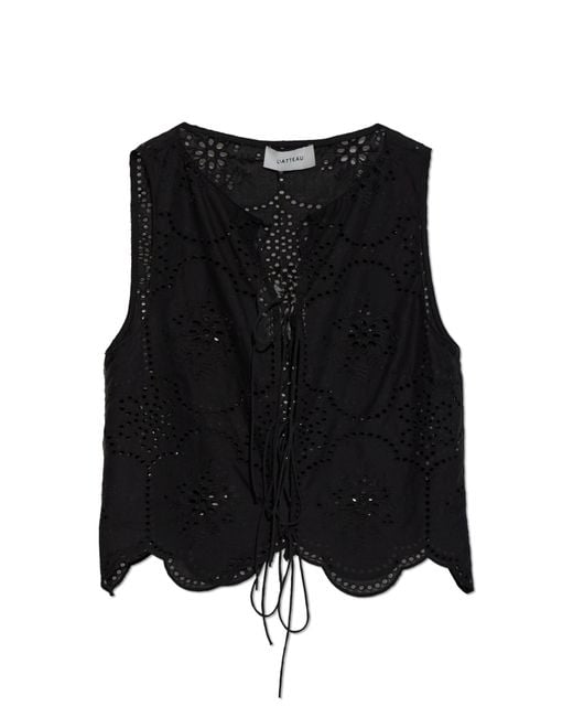 Matteau Black Lace Top