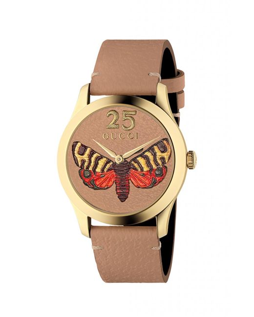 Gucci Leather 'g-timeless' Watch With 