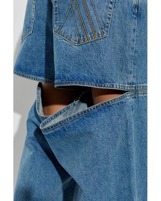 The Attico Blue Leather Belt